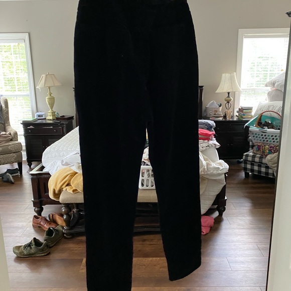Liz Claiborne black velour pants. Like new. - Picture 2 of 3